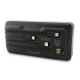 Портативний зарядний пристрій на 10000mAh, Power Bank на сонячній батареї, заряджання. Колір: чорний