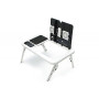Складаний столик для ноутбука LD-09 E-Table, столик з охолодженням 2 USB кулера, Стіл підставка з вентиляцією