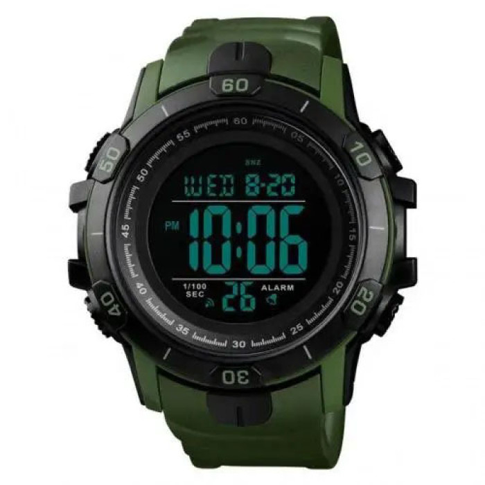 Годинник наручний чоловічий SKMEI 1475AG ARMY GREEN, брендовий чоловічий годинник, годинник для чоловіка. Колір: зелений