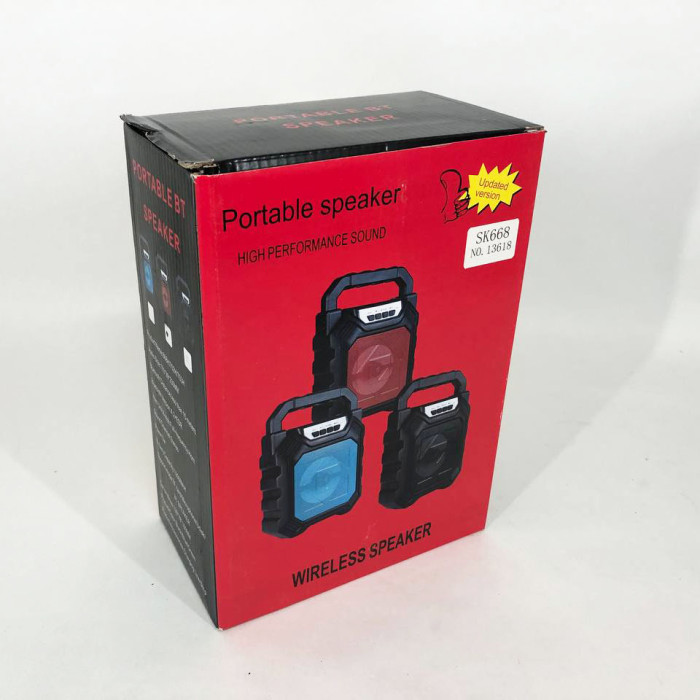 Бездротова портативна колонка Bluetooth YF-668BT. Колір: червоний
