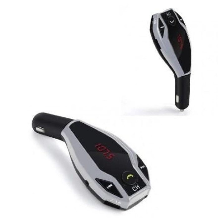 Автомобільний трансмітер FM MOD. X7 BT модулятор Bluetooth Золотий, ФМ модулятор у машину. Колір: срібло