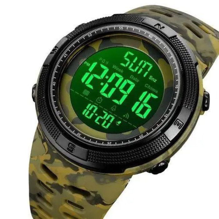 Годинник наручний чоловічий SKMEI 2070CMGN ARMY GREEN CAMO. Колір: зелений камуфляж
