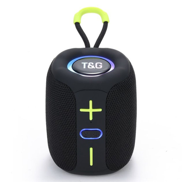 Портативна Bluetooth колонка TG658 8W з RGB підсвічуванням, Бездротова колонка потужна. Колір: чорний