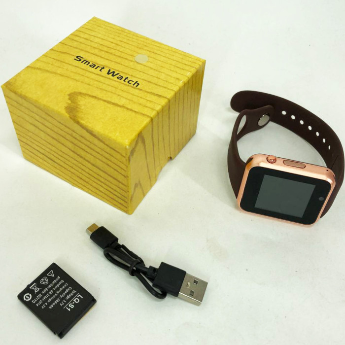 Смарт-годинник Smart Watch A1 розумний електронний зі слотом під sim-карту + карту пам'яті micro-sd. Колір: золотий