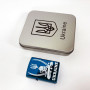 Дугова електроімпульсна запальничка USB Україна (металева коробка) HL-449. Колір: синій
