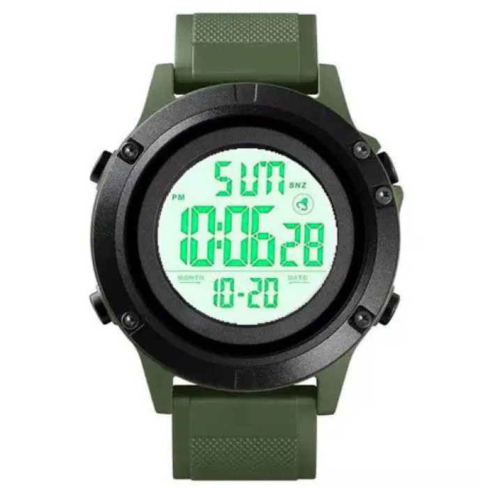 Годинник наручний чоловічий SKMEI 1508AGWT ARMY GREEN-WHITE, Водонепроникний чоловічий годинник. Колір: зелений