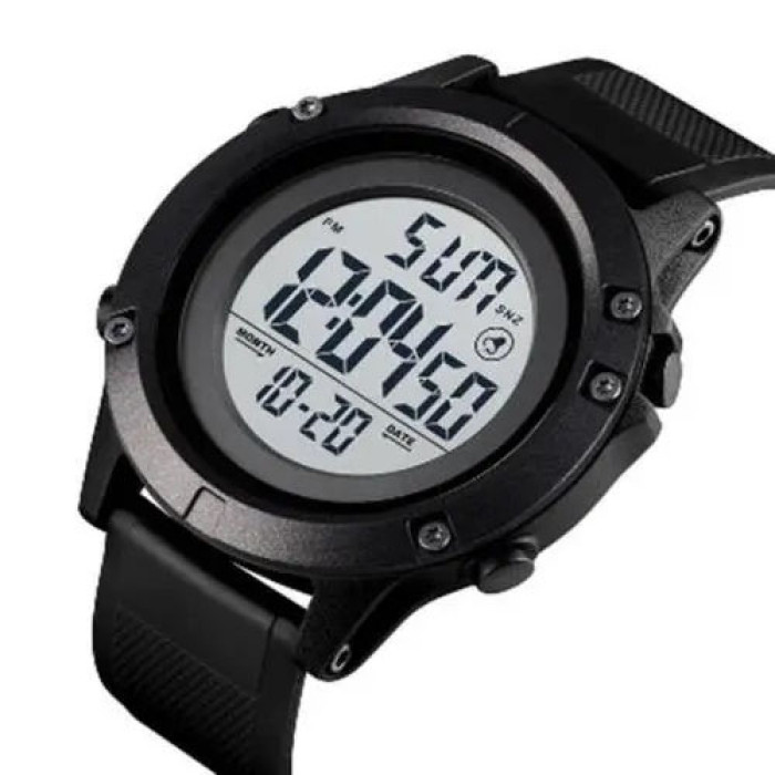 Годинник наручний чоловічий SKMEI 1508BKWT BLACK, годинник наручний електронний тактичний. Колір: чорний