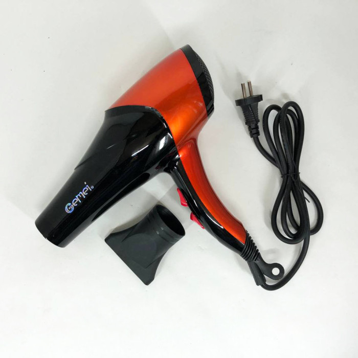 Фен GEMEI GM-1766 2.6 кВт АС, фен для голови, жіночий фен для волосся, фен сушка. Колір: помаранчевий