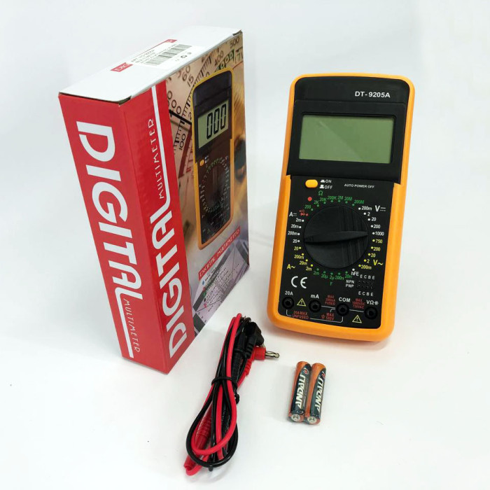 Мультиметр цифровий тестер Digital Multimeter DT9205A зі звуком, для автомобіля, гарний мультиметр