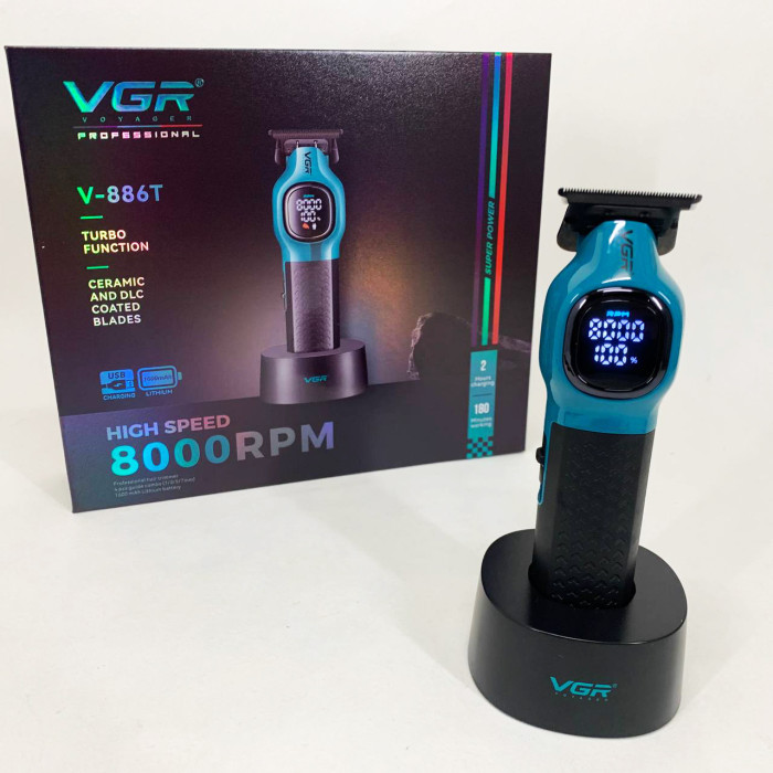 Тример для стрижки волосся VGR V-886T BLUE 8000RPM