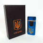 Електрична та газова запальничка Україна із USB-зарядкою HL-431, запальничка спіральна. Колір: синій
