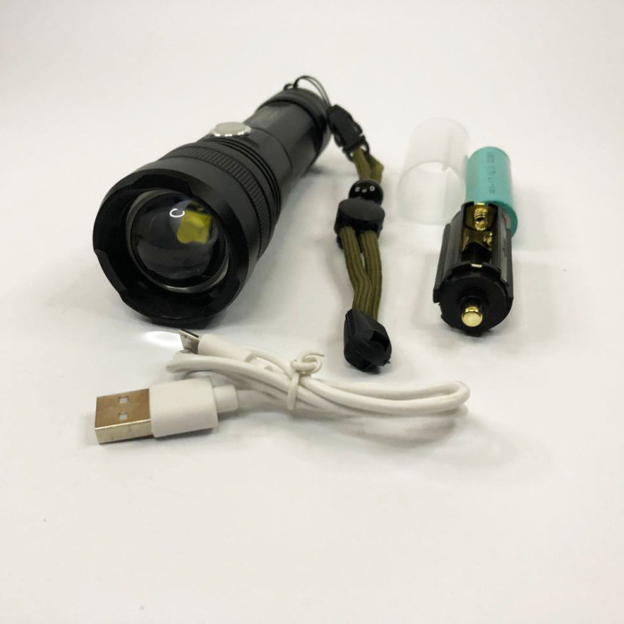 Ліхтар P512-HP50, ЗУ micro USB, 1x18650/3xAAA, zoom, потужний ручний ліхтарик, кишеньковий міні ліхтар