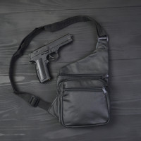 Подарунковий набір 2В1! Сумка шкіряна + професійний ліхтар: POLICE BL-X71-P50