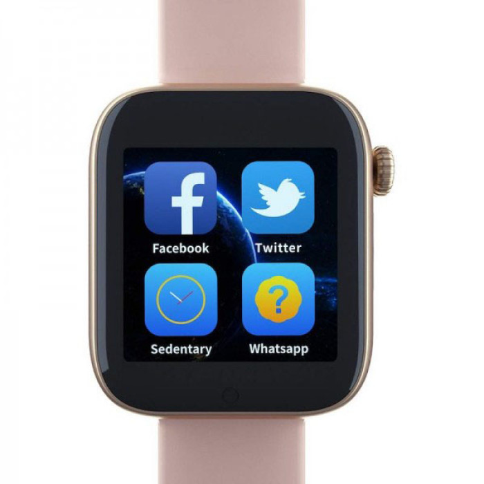 Розумний смарт годинник Smart Watch Z6 c SIM з камерою. Колір: рожевий