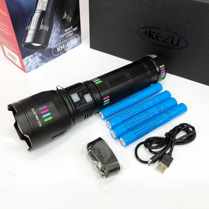 Ліхтар NIGHT VISION FLUORESCENCE G02-PM50-TG, Потужний кишеньковий ліхтарик, Сильний ліхтарик