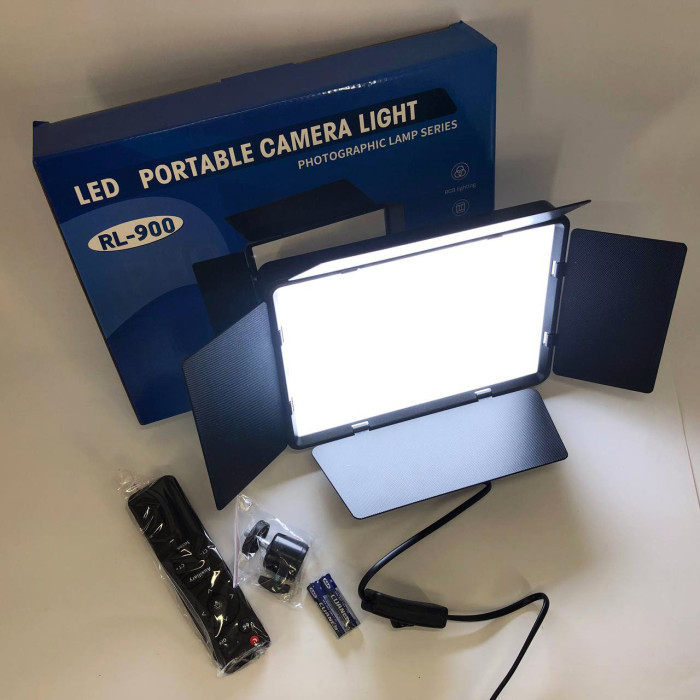 Професійне відеосвітло LED LIGHT RL-900 35W з пультом 3000k-6500k, Прямокутне студійне світло