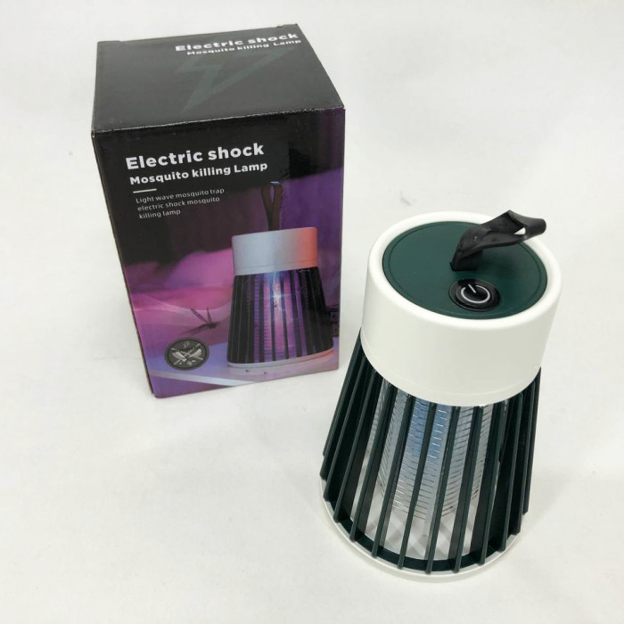Знищувач комах для будинку Electronic shock Mosquito killing lamp НА АКУМУЛЯТОРІ для походу на природу