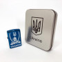 Дугова електроімпульсна запальничка USB Україна (металева коробка) HL-449. Колір: синій