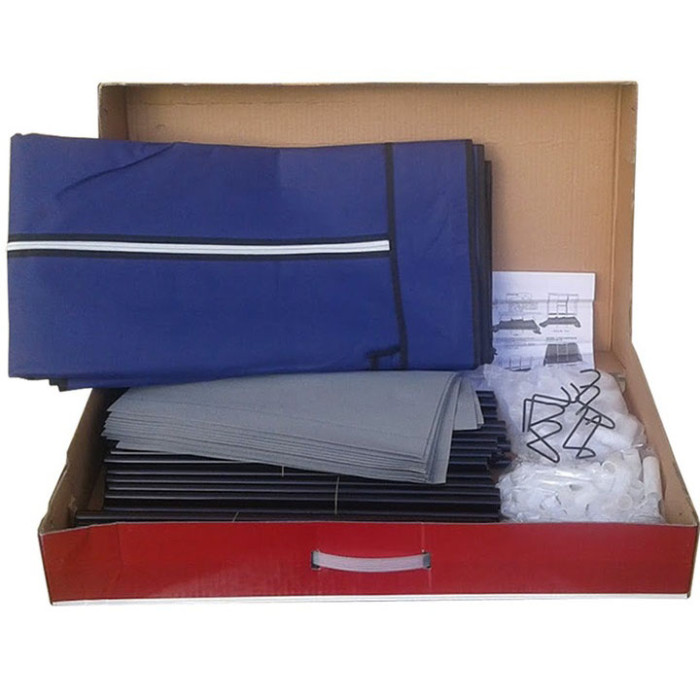 Шафа тканинна 3 секції складана з каркасом STORAGE WARDROBE 175 х 130 х 45 см Каркасна. Колір: синій