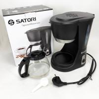 Кавоварка крапельна Satori SCM-600-PBL 650 Вт, Маленька кавомашина для дому, Маленька кавомашина
