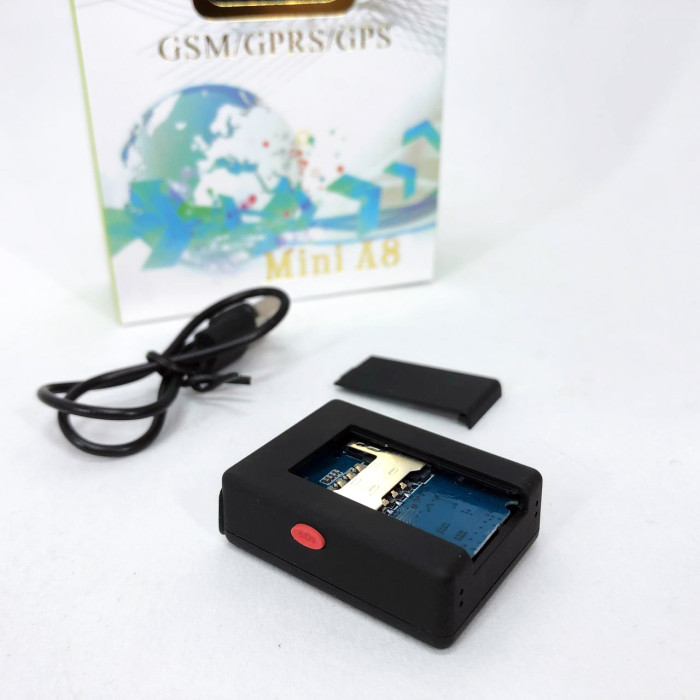 Міні GPS трекер через SIM карту А8 з вбудованим мікрофоном, GPS GSM трекер для авто, Маячок