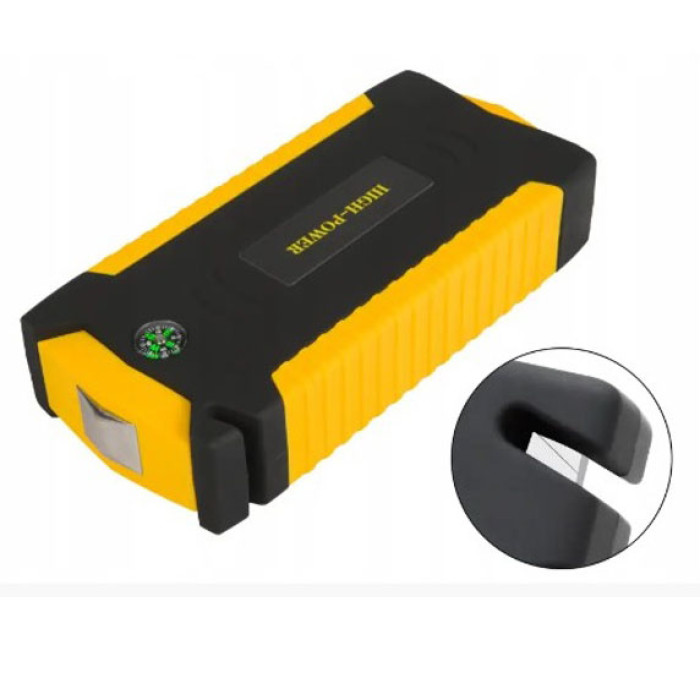 Пускозарядний пристрій на 50800 mAh для автомобільного акумулятора з індикацією заряду в кейсі