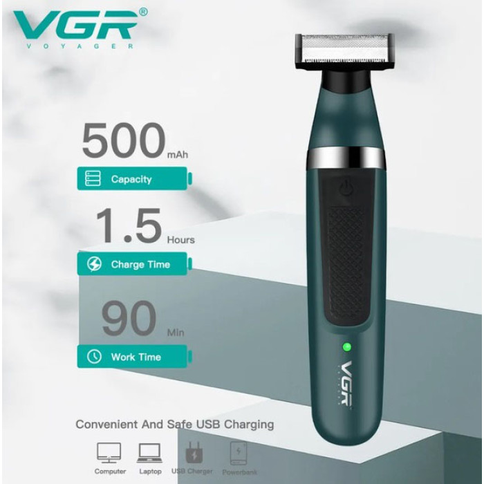 Електробритва VGR V-393 Shaver професійна водонепроникна, чоловіча машинка для гоління