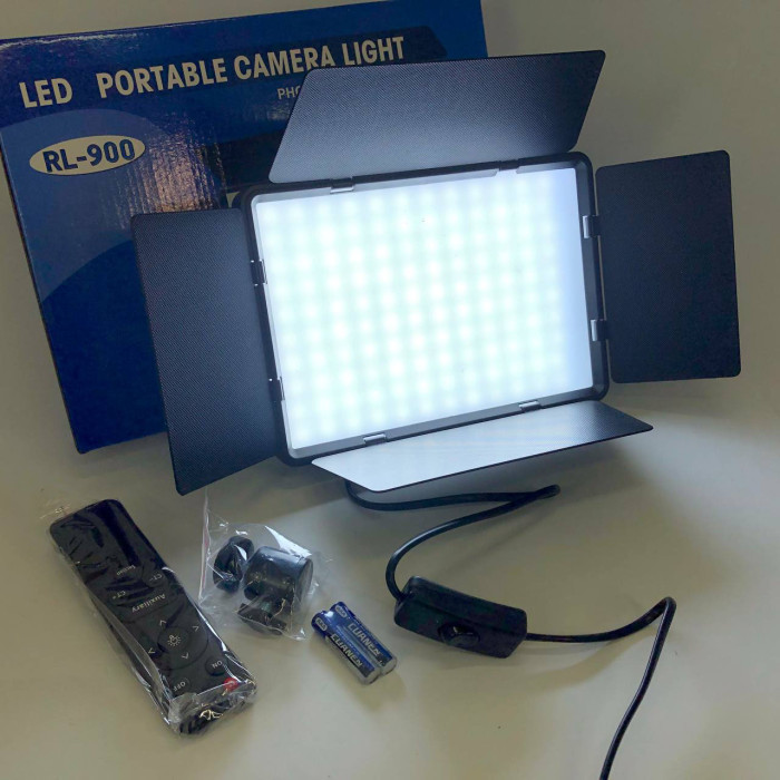 Професійне відеосвітло LED LIGHT RL-900 35W з пультом 3000k-6500k, Прямокутне студійне світло