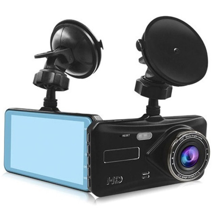 Автомобільний відеореєстратор із двома камерами T672, LCD 4", 1080P Full HD, з підтримкою нічного бачення