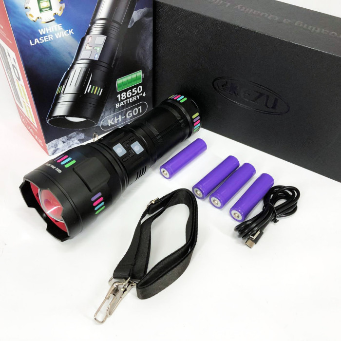 Ліхтар NIGHT VISION FLUORESCENCE G01-PM50-TG, Потужний кишеньковий ліхтарик, Сильний ліхтарик