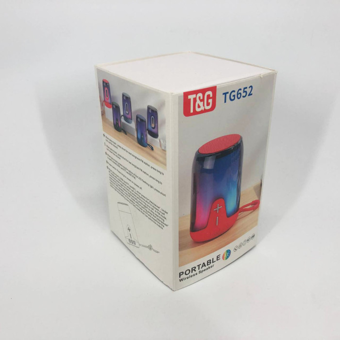 Портативна колонка TG652 5W з RGB підсвічуванням та ремінцем, колонка з акумулятором блютуз. Колір: зелений