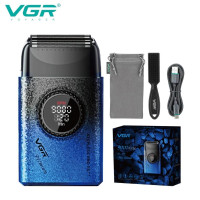 Електробритва VGR V-377 BLUE шейвер, Електрична акумуляторна бритва для гоління, шейвер чоловічий