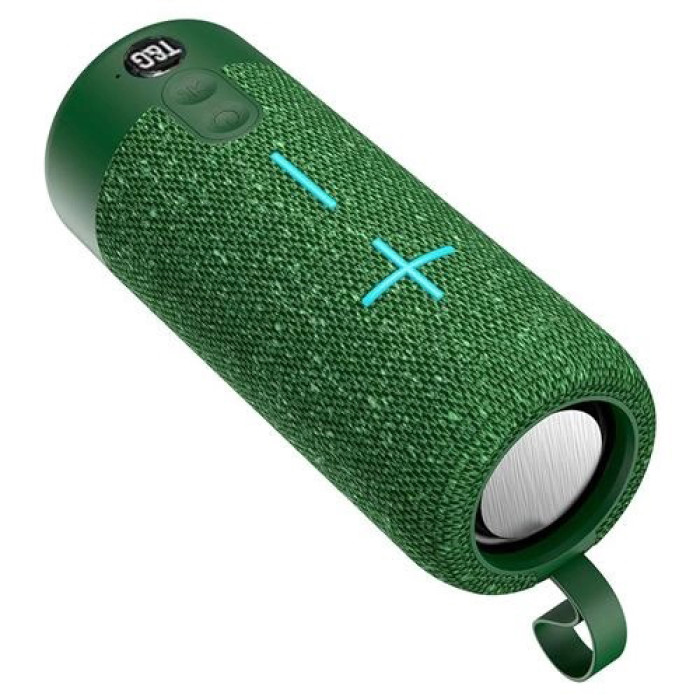 Портативна Bluetooth колонка TG619C FM-радіо USB/TF з ремінцем, колонка з акумулятором. Колір: зелений