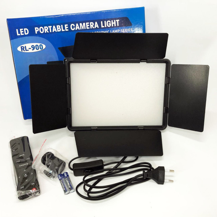 Професійне відеосвітло LED LIGHT RL-900 35W з пультом 3000k-6500k, Прямокутне студійне світло
