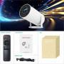 LED Проектор для дому портативний Смарт з WiFi, Bluetooth, Android 11, білий, 1280х720р