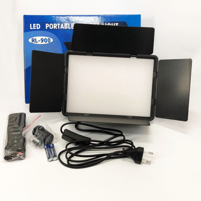 Професійне відеосвітло LED LIGHT RL-900 35W з пультом 3000k-6500k, Прямокутне студійне світло