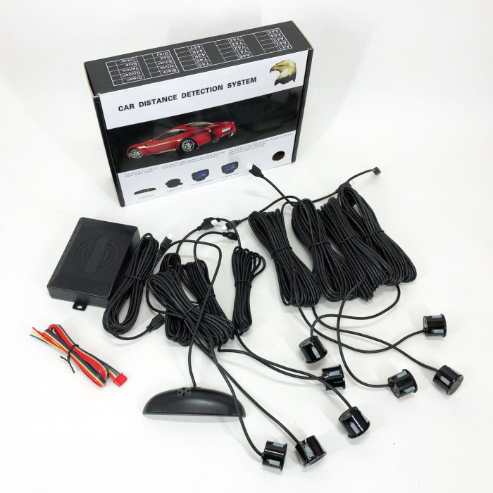 Парктронік (паркувальний радар) Assistant Parking Sensor, 8 чорних датчиків