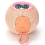 Бездротова потужна колонка TG337 з Bluetooth, RGB-підсвічуванням та радіо. Колір: рожевий
