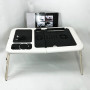 Складаний столик для ноутбука LD-09 E-Table, столик з охолодженням 2 USB кулера, Стіл підставка з вентиляцією