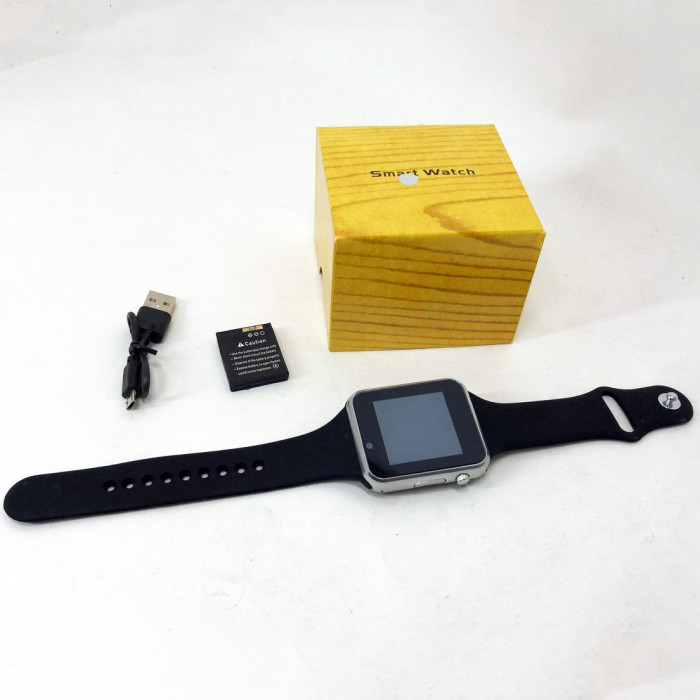 Смарт-годинник Smart Watch A1 розумний електронний зі слотом під sim-карту + карту пам'яті micro-sd. Колір: срібний