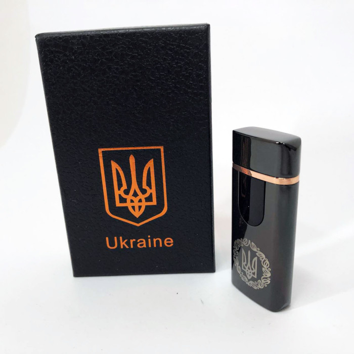 Електрична та газова запальничка Україна із USB-зарядкою HL-435, запальничка незвичайна. Колір: чорний