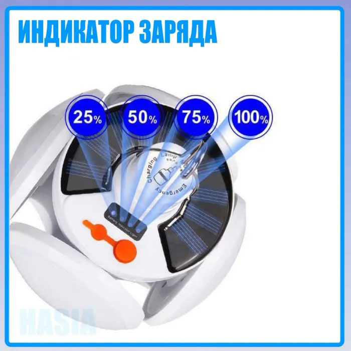 Ліхтар Лампа для кемпінгу акумуляторна BL-2029 + SOLAR на сонячній батареї кемпінговий складаний ліхтар
