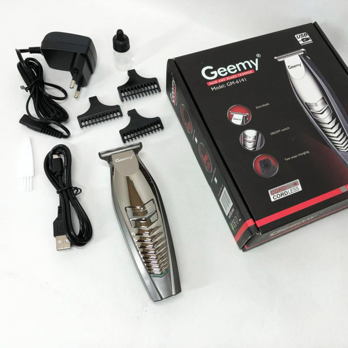 Машинка для стрижки GEMEI GM-6141, підстригальна машинка, професійна електробритва