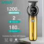 Тример для бороди та вусів VGR V-989. Машинка для стрижки, окантування кераміка+сталь. Колір: золотий