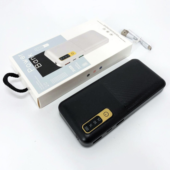 Портативний зарядний пристрій Павербанк 20000 mAh 2хUSB Power Bank Smart Tech. Колір: чорний