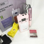 Портативний фрезер для нігтів Nail Drill YT-928 акумуляторний з індикатором заряду на 35 000 оборотів. Колір: рожевий