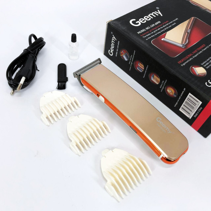 Машинка для стрижки GEMEI GM-6048, Машинка для стрижки домашня, електробритва для голови. Колір: золотий
