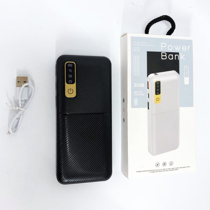 Портативний зарядний пристрій Павербанк 20000 mAh 2хUSB Power Bank Smart Tech. Колір: чорний