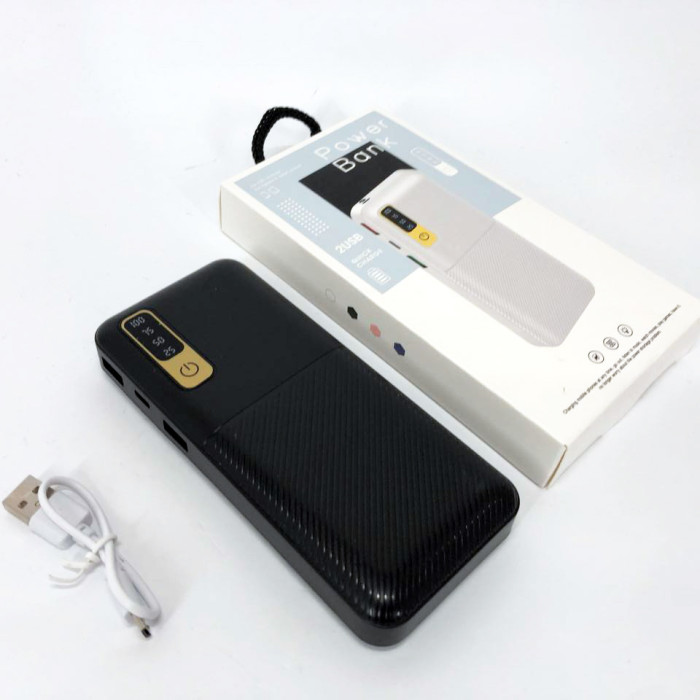 Портативний зарядний пристрій Павербанк 20000 mAh 2хUSB Power Bank Smart Tech. Колір: чорний