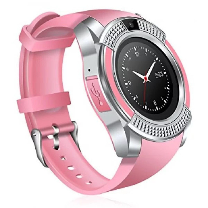 Розумний смарт-годинник Smart Watch V8. Колір рожевий